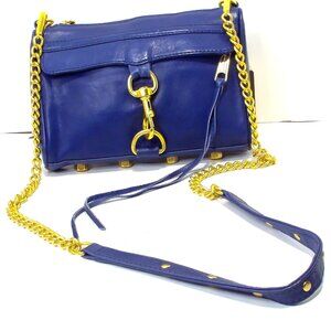 REBECCA MINKOFF,  Colt Bolt Blue Crossbody with Gold Hardware